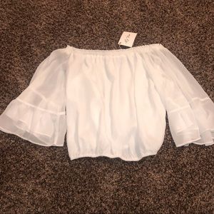 White off the shoulder blouse